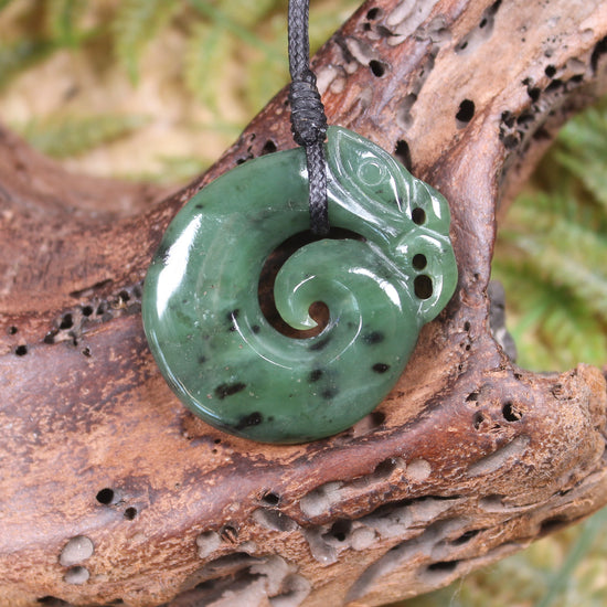 Koropepe carved from Hapopo Pounamu - NZ Greenstone