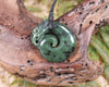 Koropepe carved from Hapopo Pounamu - NZ Greenstone