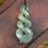 Twist or Pikorua carved from Hapopo Pounamu - NZ Greenstone