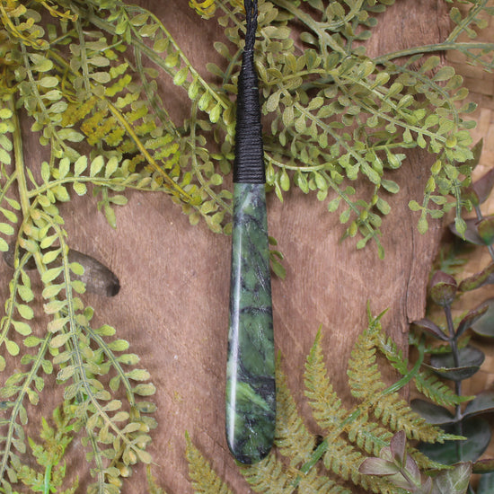 Roimata or Teardop carved from Douglas Creek Pounamu - NZ Greenstone