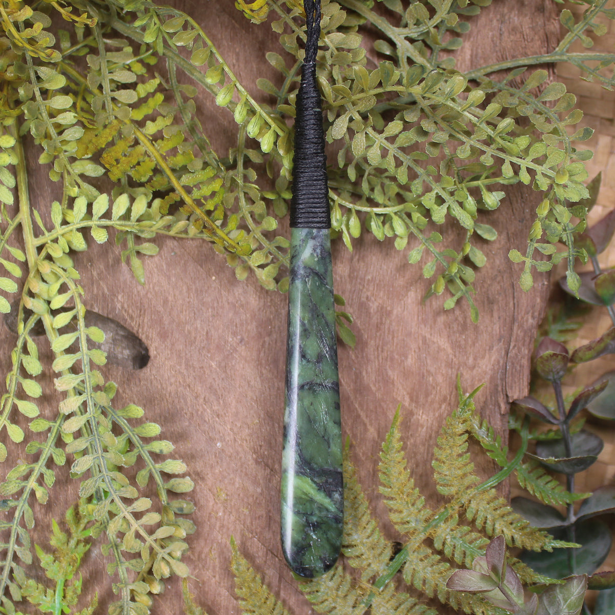 Roimata or Teardop carved from Douglas Creek Pounamu - NZ Greenstone