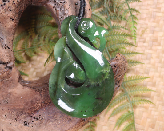 Manaia carved from Hapopo Pounamu - NZ Greenstone