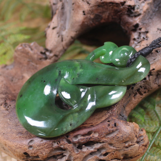 Manaia carved from Hapopo Pounamu - NZ Greenstone