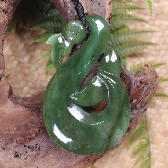 Manaia carved from Hapopo Pounamu - NZ Greenstone
