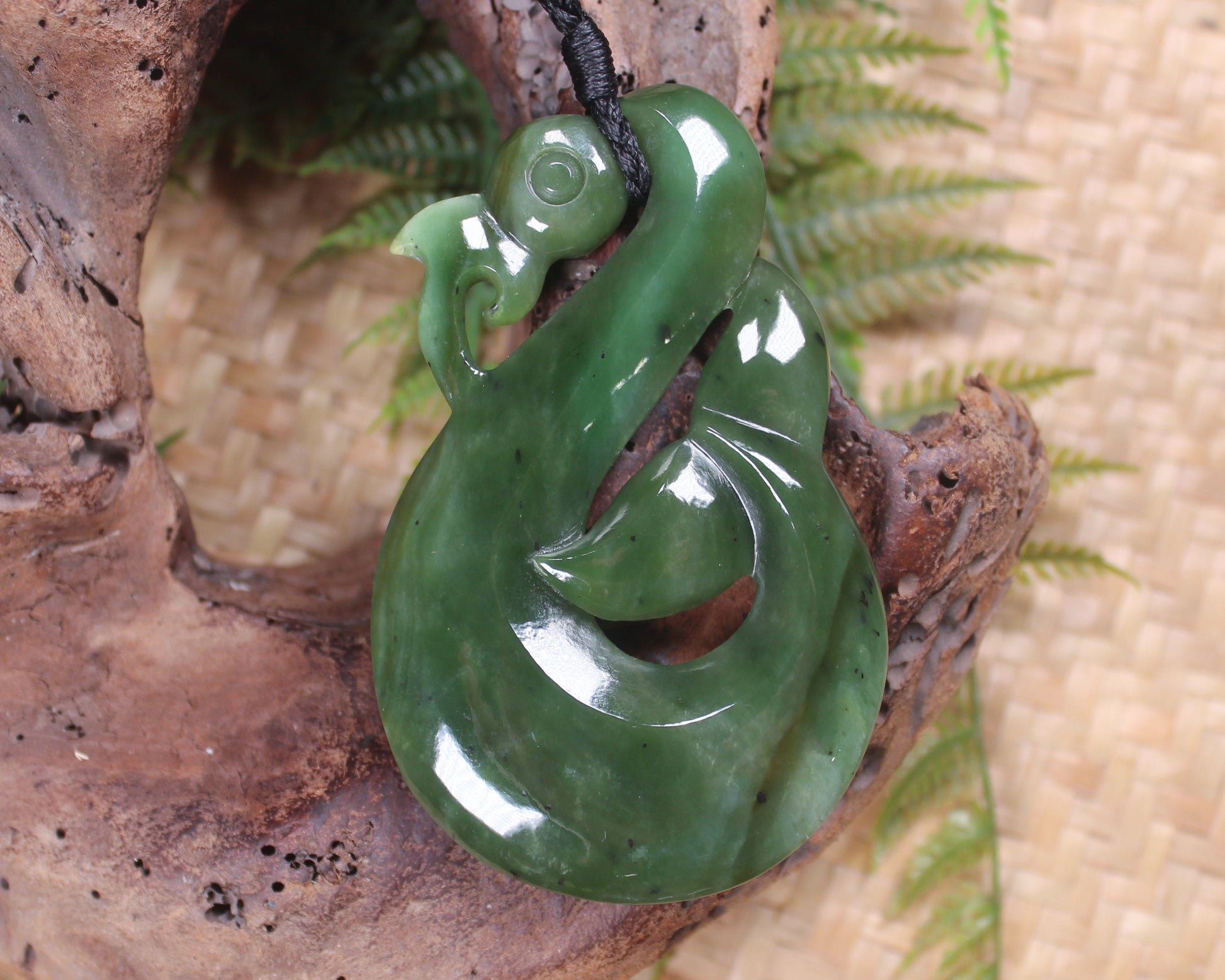 Manaia carved from Hapopo Pounamu - NZ Greenstone