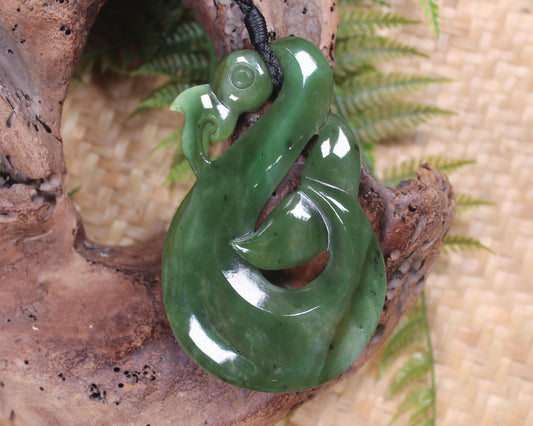 Manaia carved from Hapopo Pounamu - NZ Greenstone