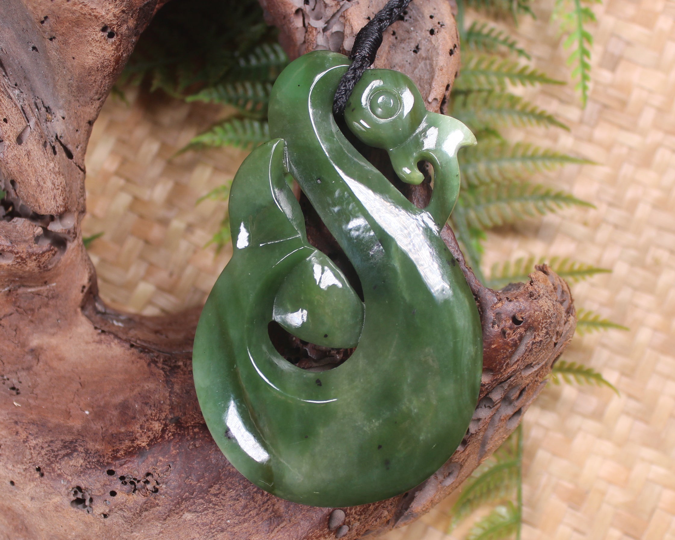 Manaia carved from Hapopo Pounamu - NZ Greenstone