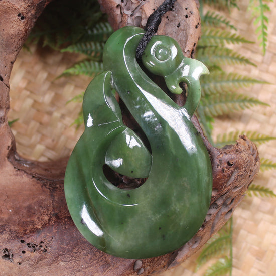 Manaia carved from Hapopo Pounamu - NZ Greenstone