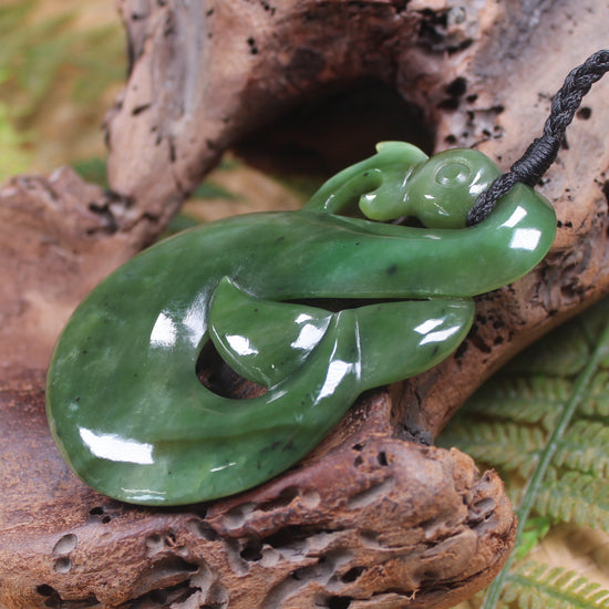 Manaia carved from Hapopo Pounamu - NZ Greenstone