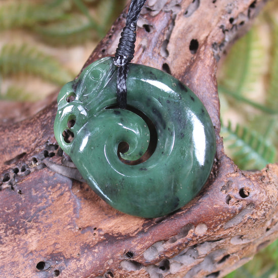 Koropepe carved from Hapopo Pounamu - NZ Greenstone