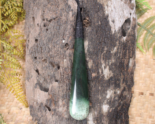 Kawakawa Pounamu Roimata Pendant - NZ Greenstone