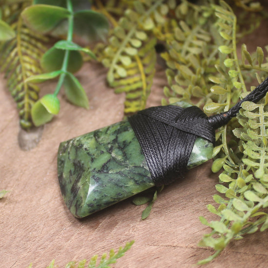 Douglas Creek Pounamu carved into a Toki Pendant - NZ Greenstone