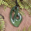 Twist carved from Kawakawa Pounamu - NZ Greenstone