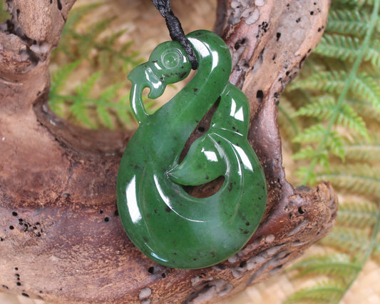 Manaia carved from Hapopo Pounamu - NZ Greenstone