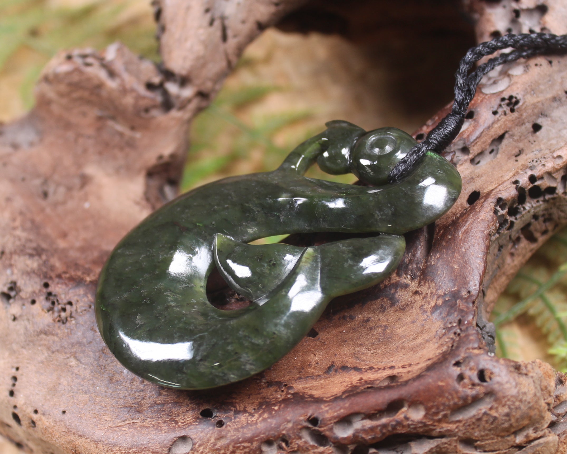 Manaia pendant carved from Rimu Pounamu - NZ Greenstone