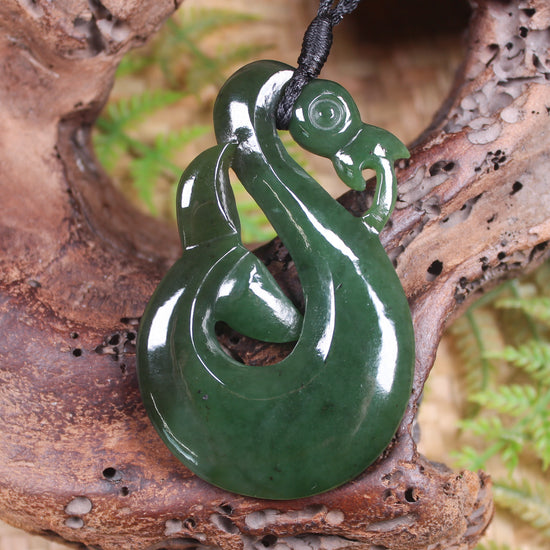 Manaia carved from Kawakawa Pounamu - NZ Greenstone