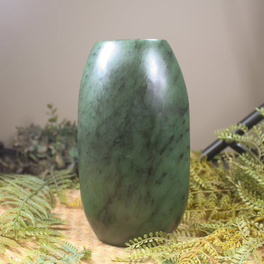 Pounamu owl sculpture