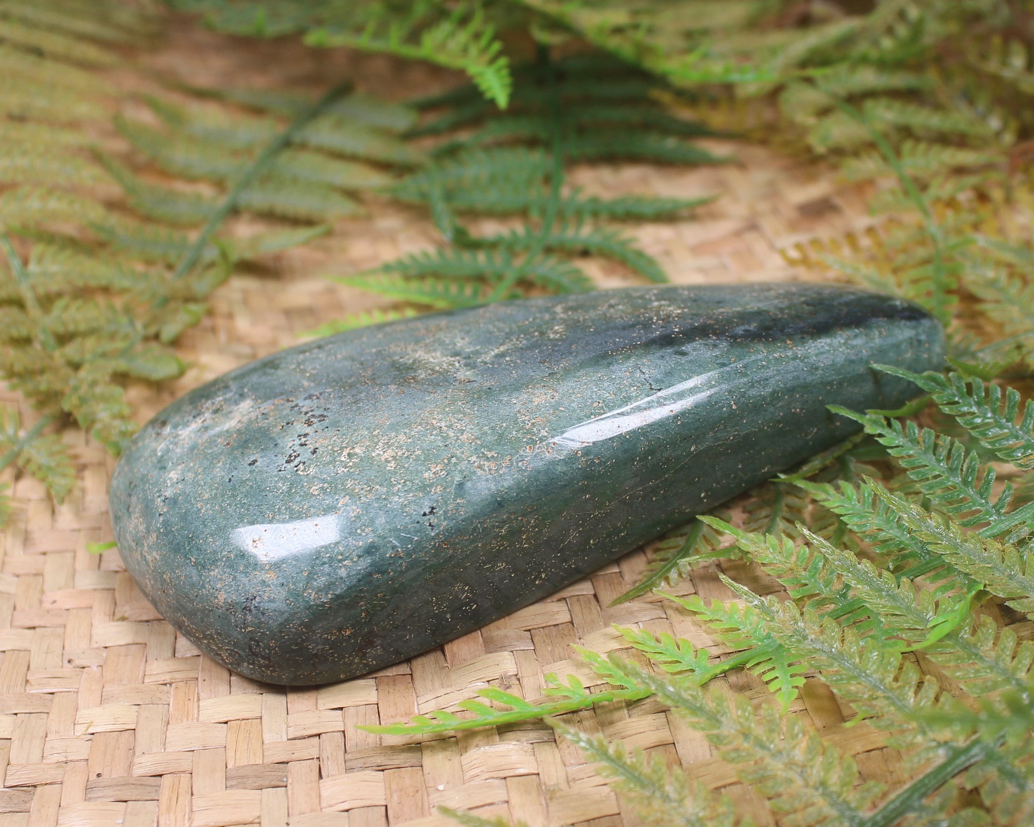 Freeform Serpentine Pounamu Sculpture - NZ Greenstone
