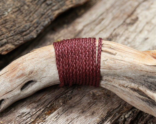 Three Plait Cord - Maroon