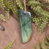 Raukaraka Pounamu Taniwha Tooth pendant