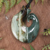 Hei Matau or Fish Hook carved from Inanga Pounamu - NZ Greenstone