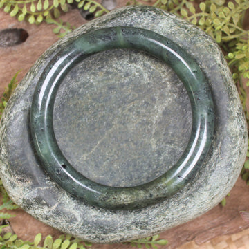 Bangle carved from Rimu Pounamu - NZ Greenstone