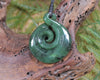 Koru Twist carved from Hapopo Pounamu - NZ Greenstone