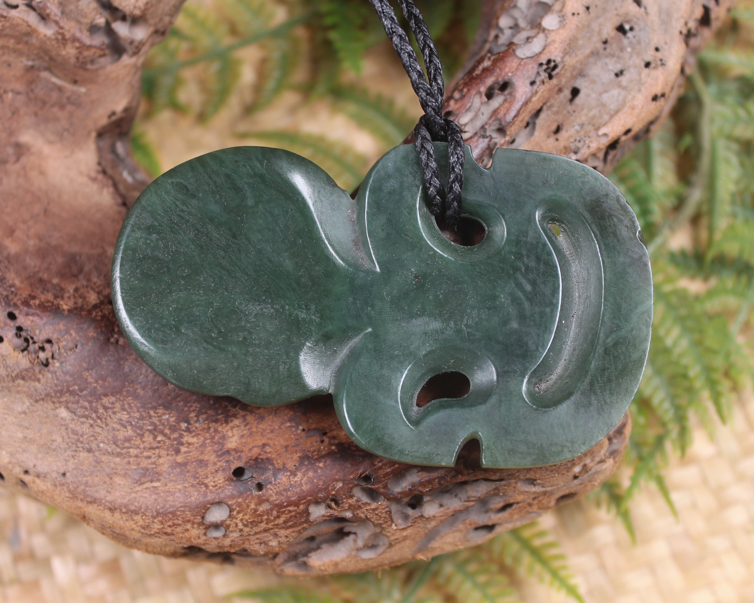 Hei Tiki carved from Kawakawa Pounamu - NZ Greenstone