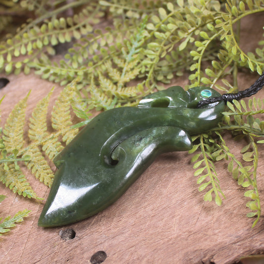 Manaia pendant carved from Rimu Pounamu - NZ Greenstone