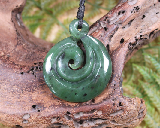 Koru Twist carved from Hapopo Pounamu - NZ Greenstone