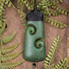 Hapopo Pounamu Toki with Koru - NZ Greenstone