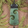 Hapopo Pounamu Toki with Koru - NZ Greenstone
