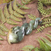 Twist or Pikorua carved from Flower Jade Pounamu - NZ Greenstone