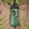 Hapopo Pounamu Toki with Koru - NZ Greenstone