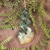 Twist or Pikorua carved from Flower Jade Pounamu - NZ Greenstone
