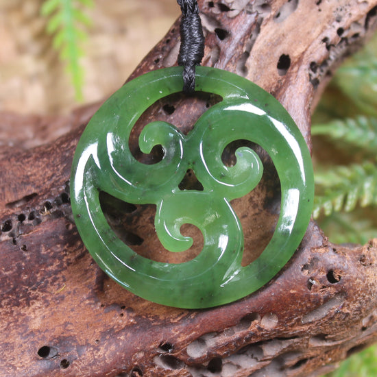 Koru carved from Hapopo Pounamu - NZ Greenstone