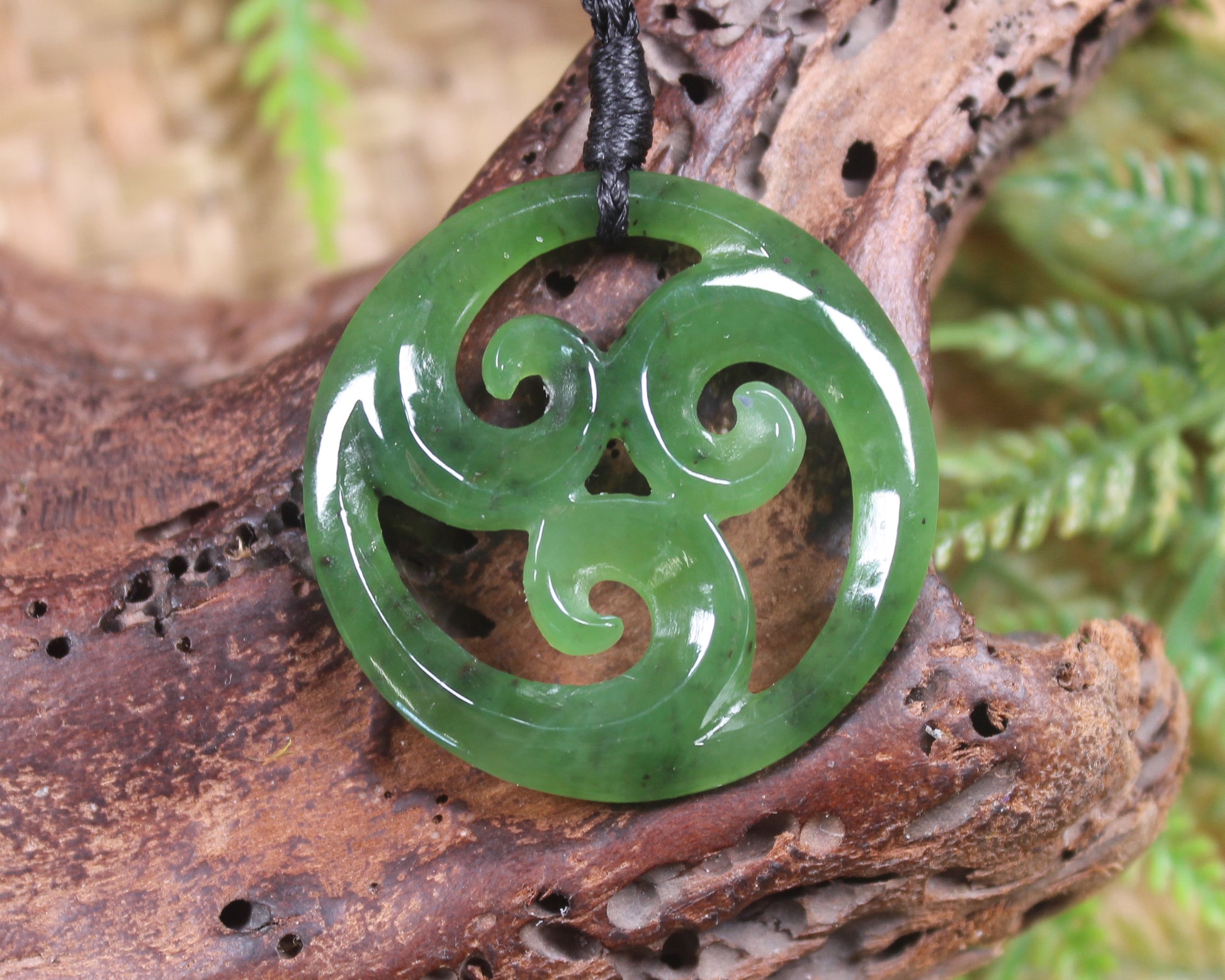 Koru carved from Hapopo Pounamu - NZ Greenstone