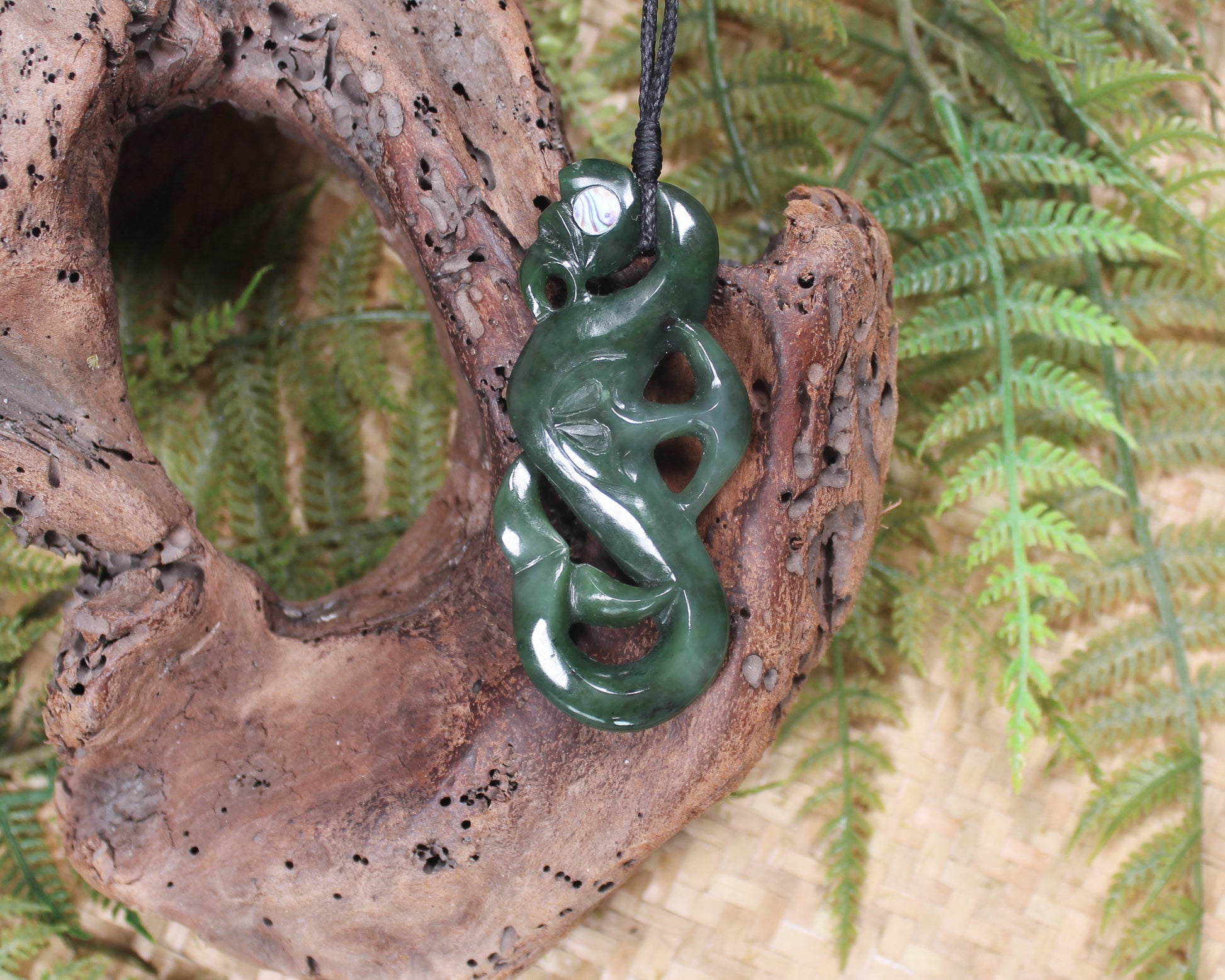 Manaia carved from Kawakawa Pounamu - NZ Greenstone