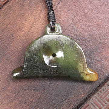 NZ Greenstone Shepards Dog Whistle Flower Jade Pounamu