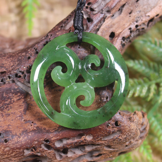 Koru carved from Hapopo Pounamu - NZ Greenstone