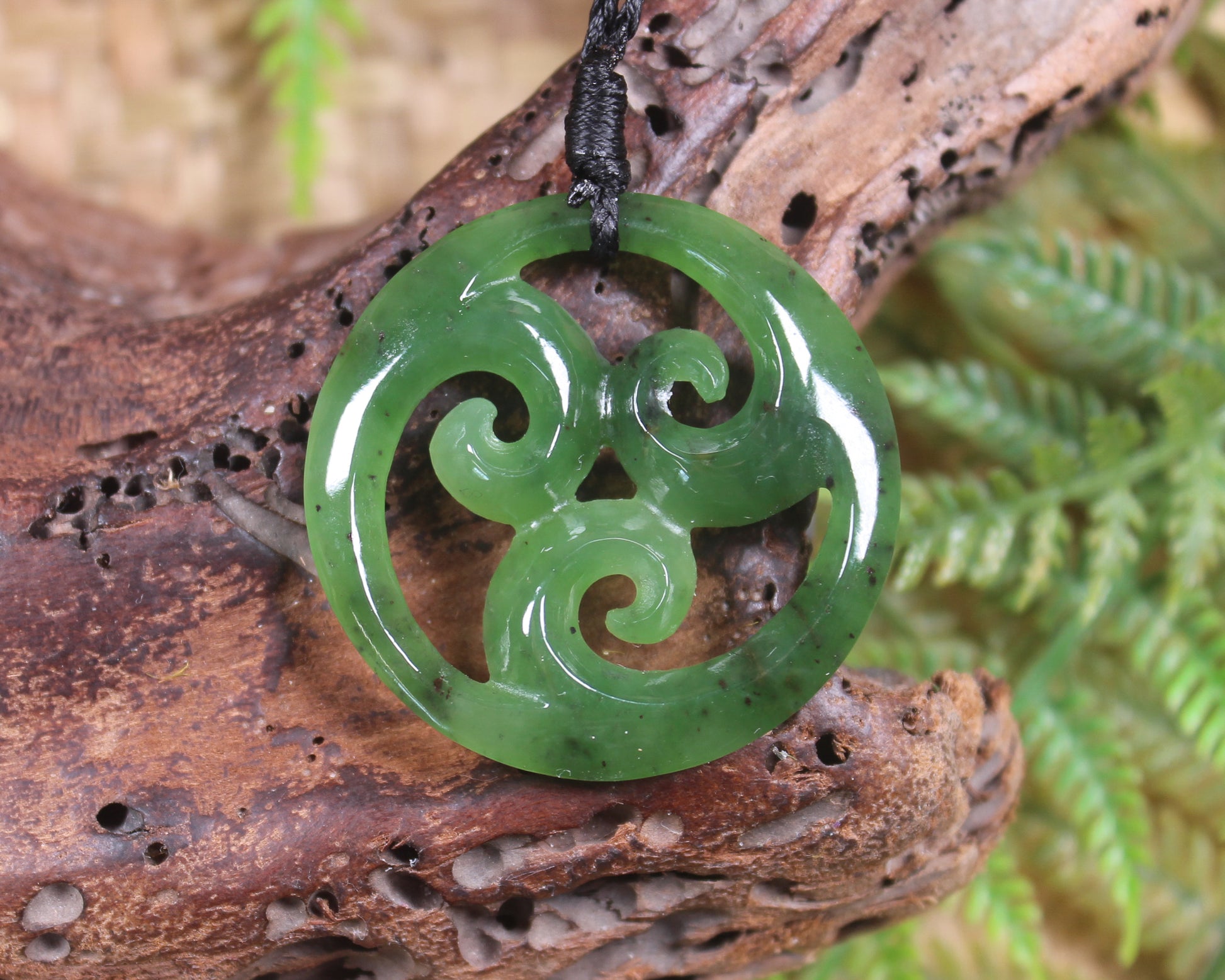 Koru carved from Hapopo Pounamu - NZ Greenstone