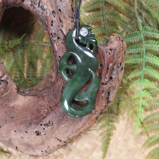 Manaia carved from Kawakawa Pounamu - NZ Greenstone