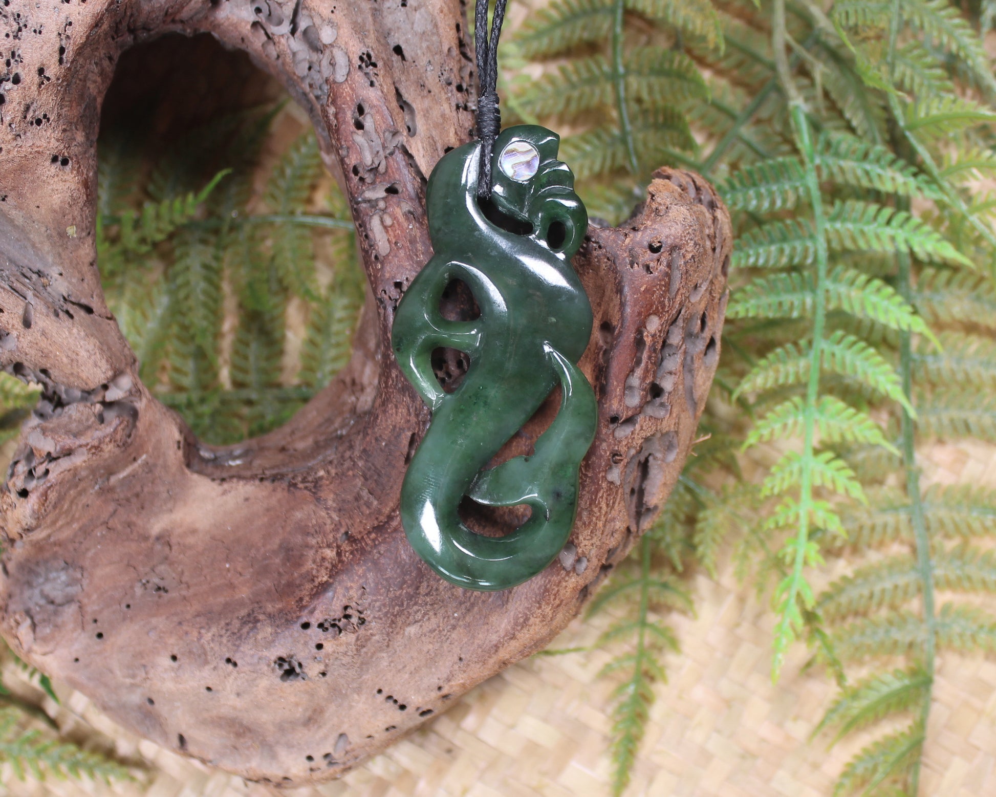 Manaia carved from Kawakawa Pounamu - NZ Greenstone