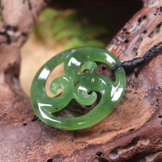 Koru carved from Hapopo Pounamu - NZ Greenstone