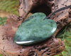 Heart carved from Inanga Pounamu - NZ Greenstone