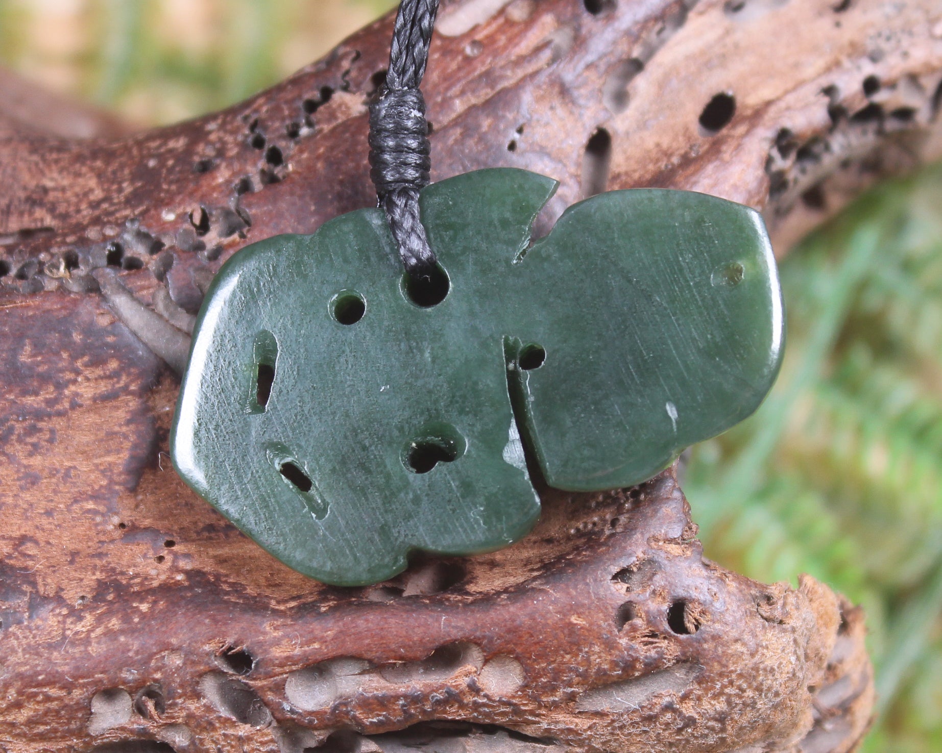 Hei Tiki carved from Kawakawa Pounamu - NZ Greenstone