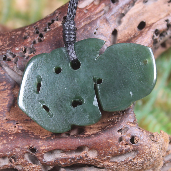 Hei Tiki carved from Kawakawa Pounamu - NZ Greenstone