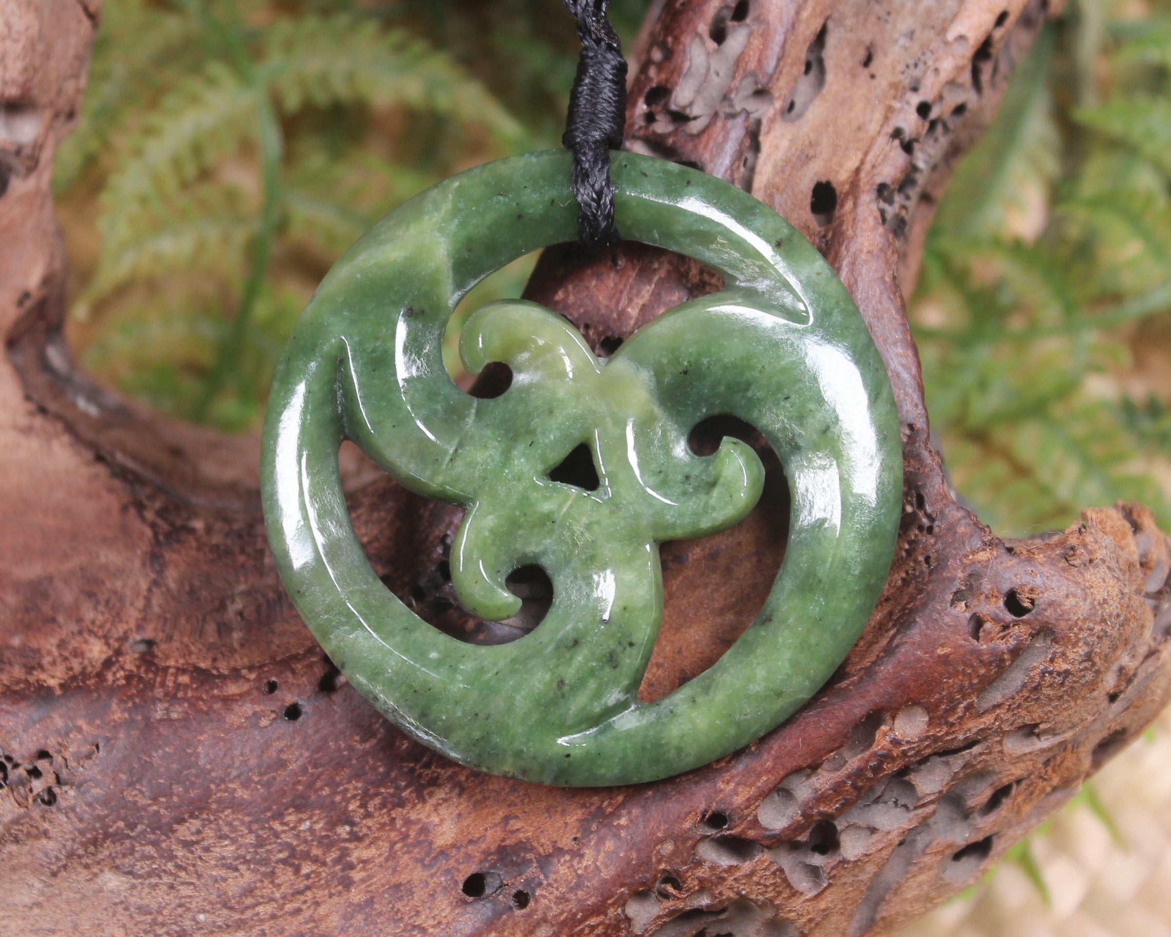 Koru carved from Hapopo Pounamu - NZ Greenstone