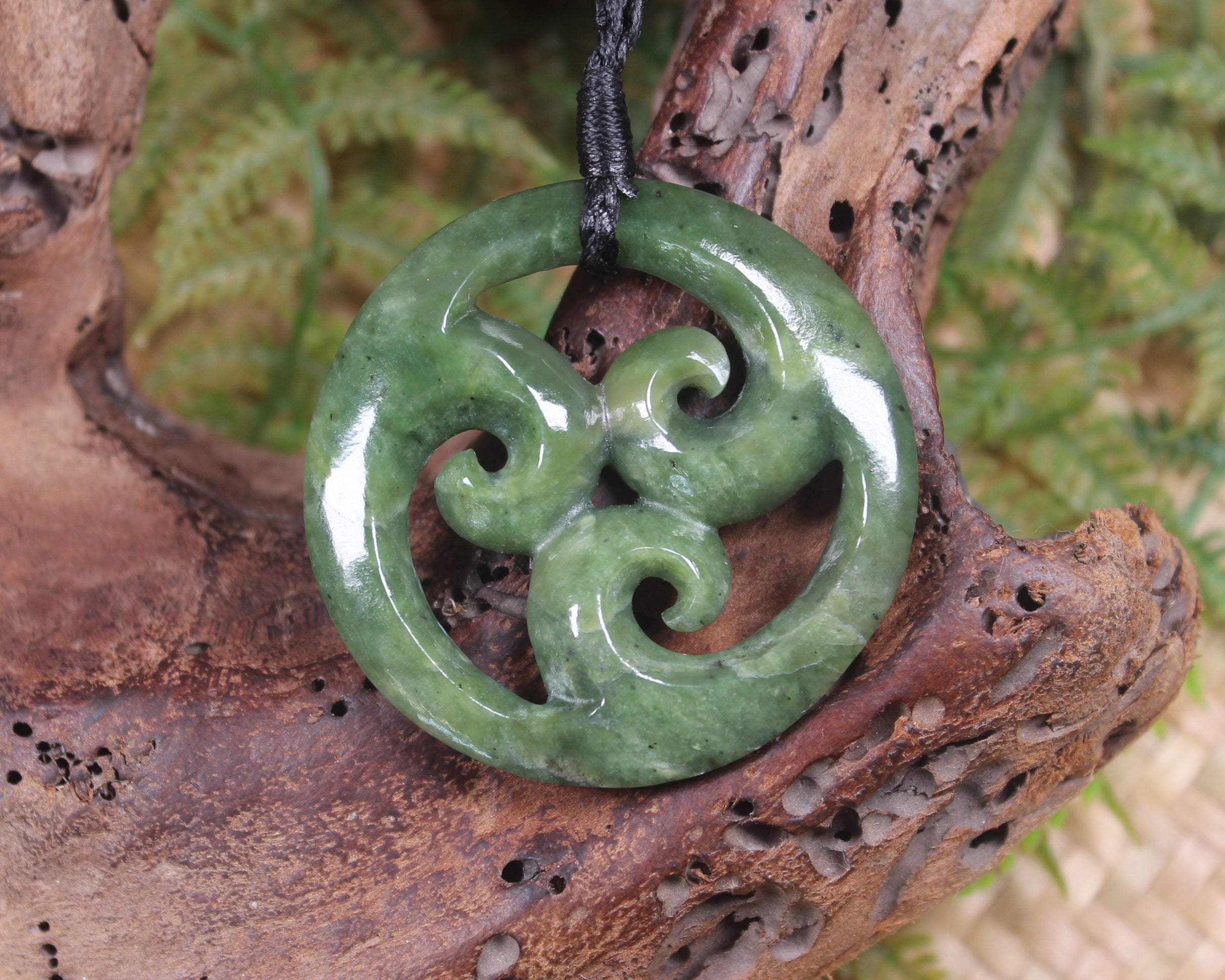 Koru carved from Hapopo Pounamu - NZ Greenstone