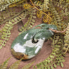 Manaia carved from Flower Jade Pounamu - NZ Greenstone
